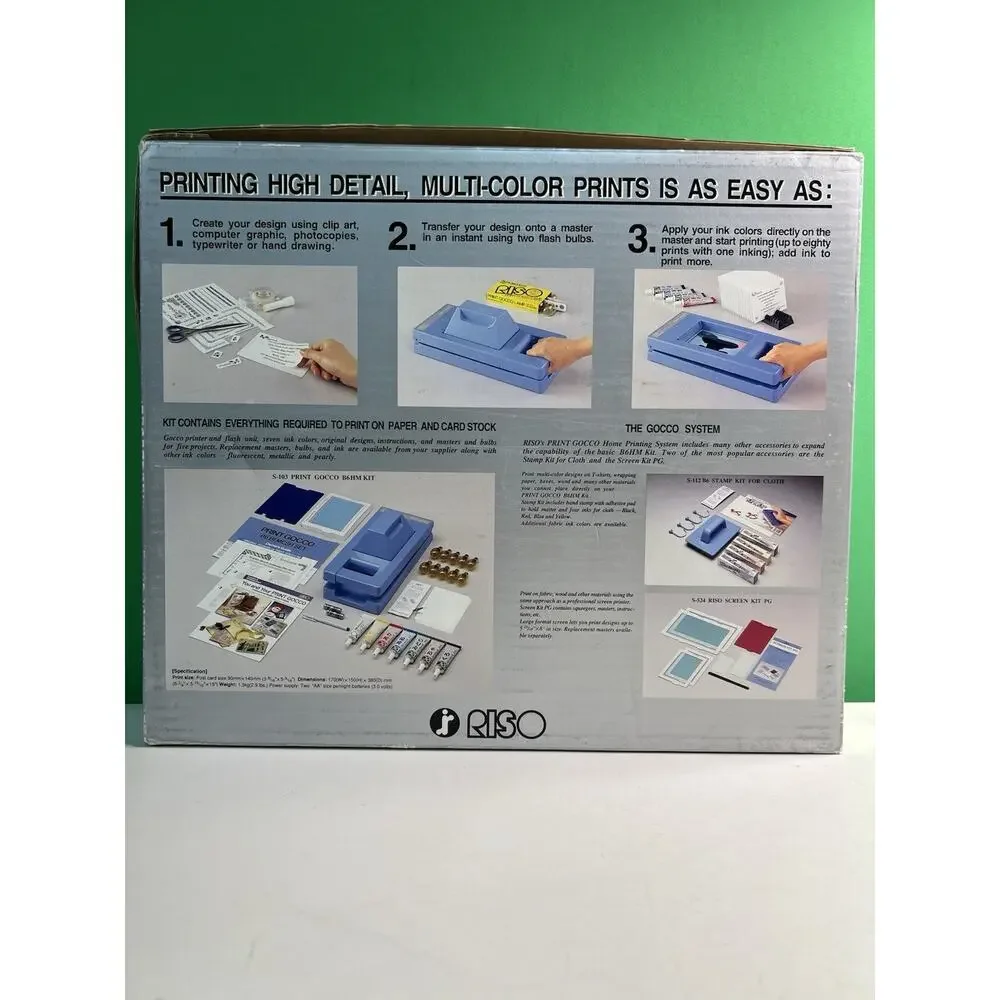 Riso Print Gocco B6HM KIT (S-103) Vintage Screen Printing Japanese Multi-Color
